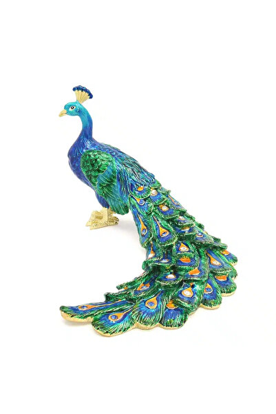 Feng Shui Statueta cu Paunul Albastru - Paunul Protector