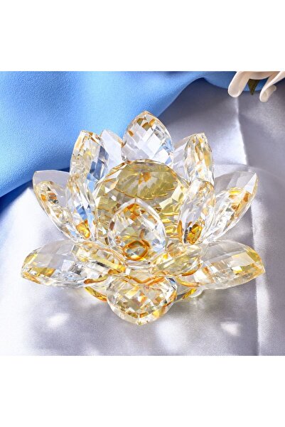 Feng Shui Yellow crystal lotus flower