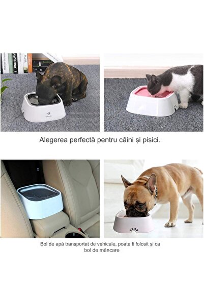 Manolex Water Bowl for Dogs and Cats with Floating Plate, Lid 1.5L, Dimensions 23x18x8 cm