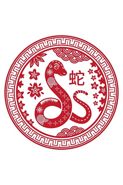 Feng Shui Abtibild sticker cu zodia Sarpe - mare