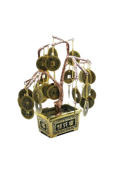 Feng Shui Copac auriu cu monede - Copacul prosperitatii