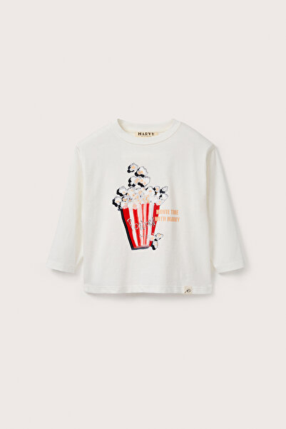 Marvy Popcorn Printed Long Sleeve Tshirt