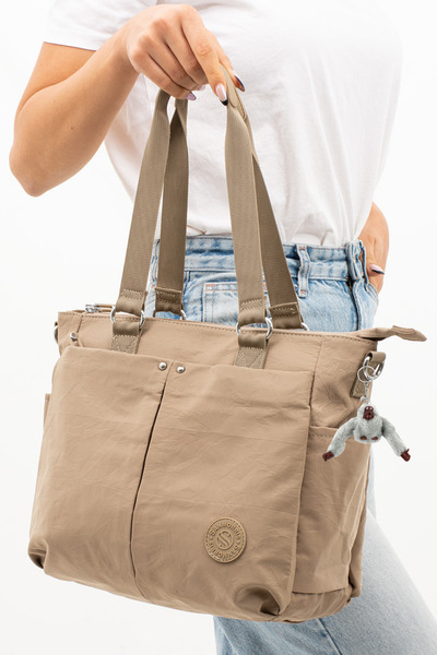 Çantaland Geantă de umăr și crossbody din țesătură Crinkle pentru femei – cu ...