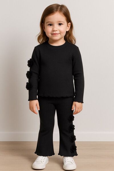 tunays shopping Комплект испански панталони с флорални детайли за момичета