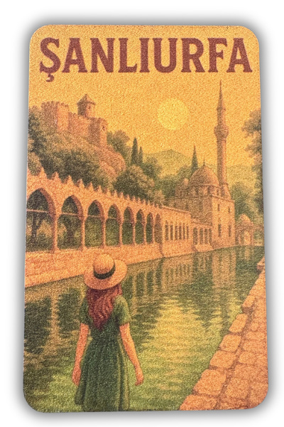 Woobizo Şanlıurfa ahşap tasarım buzdolabı magneti - Hediyelik Magnet