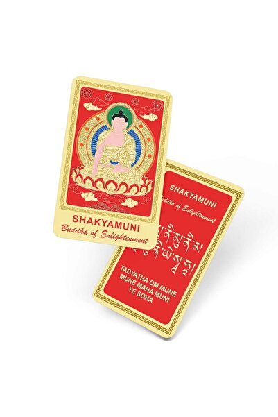 Feng Shui Card for happiness and luck, against obstacles, with Shakyamuni Buddha
