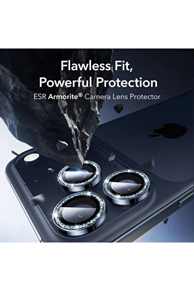 ESR Folie sticla camera iPhone 16 Pro Armorite Camera Lens Protectors, albastru