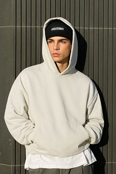 DM DOLCE MORE سترة رياضية بقلنسوة مطبوعة من القطن الممشط بثلاث خيوط للجنسين