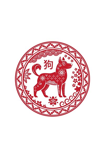 Feng Shui Abtibild sticker cu zodia Caine - mic