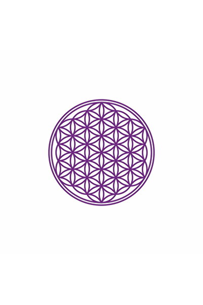 Feng Shui Sticker with the Flower of Life, Symbol of Life - Small Violet