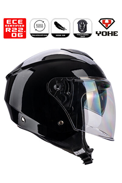 Yohe MOTOR KASKI 852-SHİNNY BLACK
