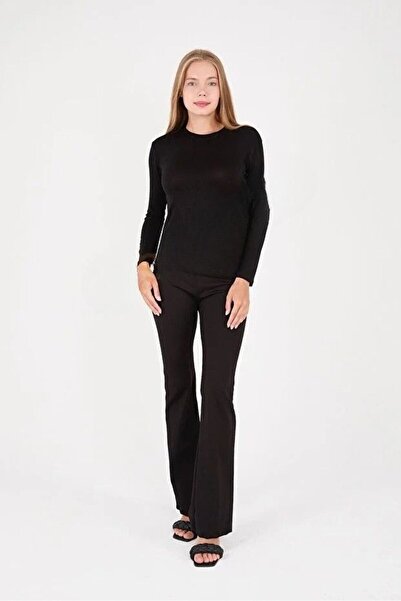 Namaldı Bisiklet Sıfır Yaka Uzun Kol Likralı Tesettür Premium Penye Body Badi