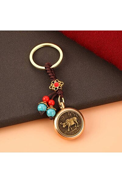 Feng Shui Amuleta cu zodia bivol si moneda chinezeasca