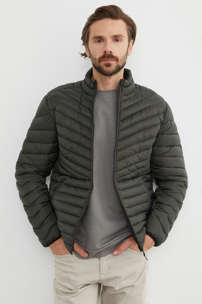 Fulla Moda Zippered Puffer Jacket