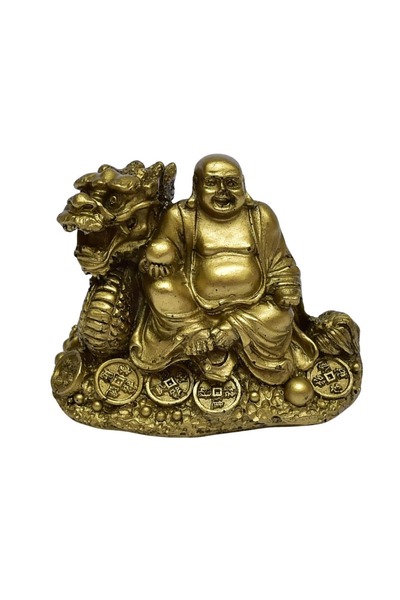 Feng Shui Dragon auriu cu buddha razand