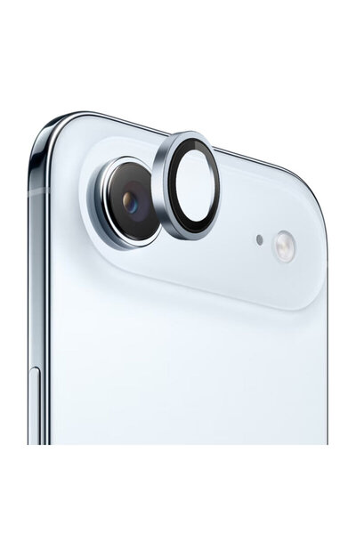 BLUEO Folie iPhone 17 Air cu ramă metalică originală, albastru