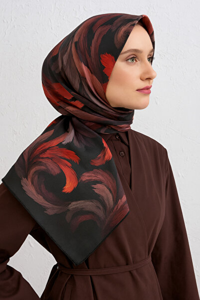 Armine Eșarfă Sura din mătase pură 9423 - 56 Gri cu model mixt