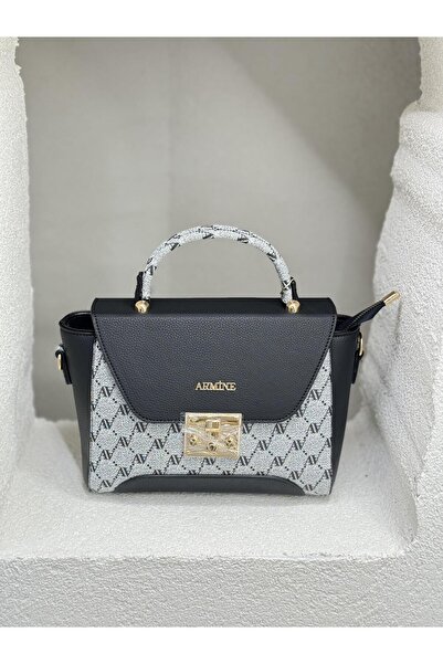 Armine 378 حقيبة يد نسائية بغطاء - مطبوعة باللون الأسود