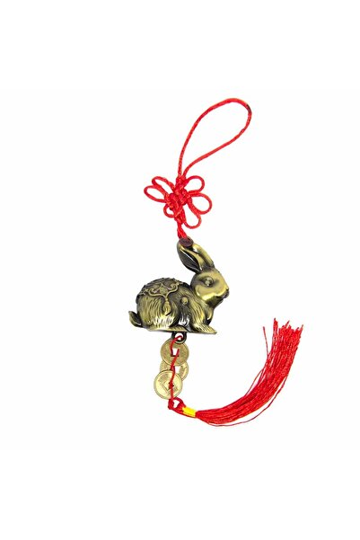 Feng Shui Amuleta cu iepure auriu si monede