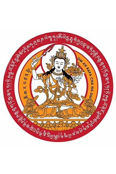 Feng Shui Abtibild sticker cu Manjushri - mare