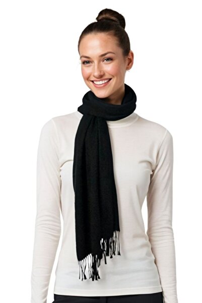 DACSHOP Ladies scarf uni 24, 180x70cm, black