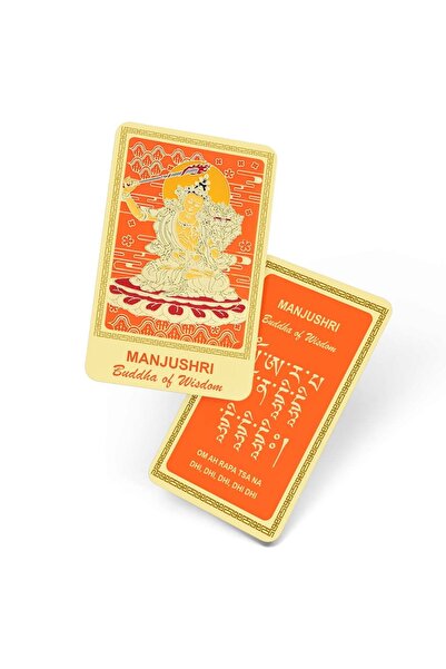 Feng Shui Wisdom and Teaching Card with Buddha Manjushri