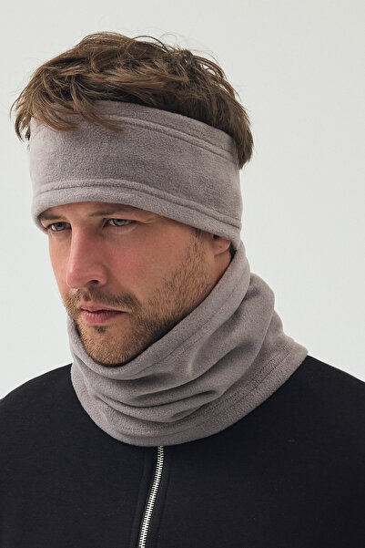 Butikgiz 100% Micro Polar Flexible Multifunctional Neck Collar + Headband Unisex Winter Set