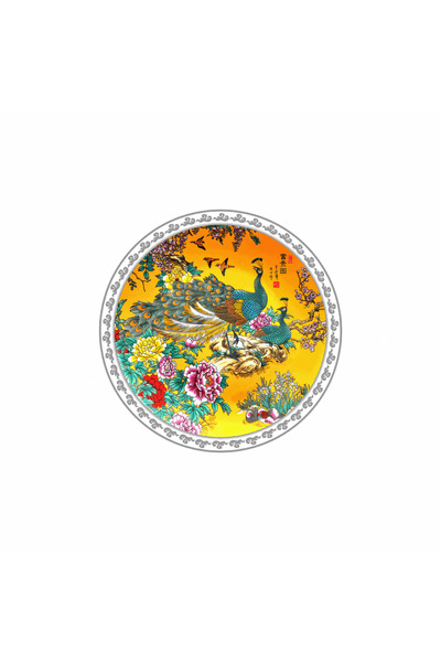 Feng Shui Abtibild sticker pentru protectie impotriva pericolelor cu 2 pauni ...