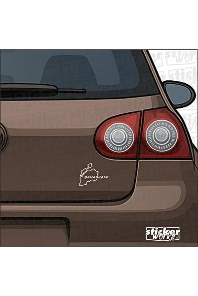 Sticker Works Çanakkale Province Map Sticker – Reflect Your Love for the City!