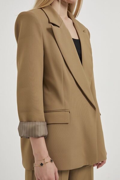 Arma Life Armalife 7560 Sleeve Folding Detail Blazer Women's Jacket