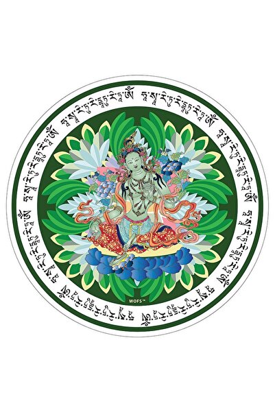 Feng Shui Abtibild sticker cu Tara Verde - mare