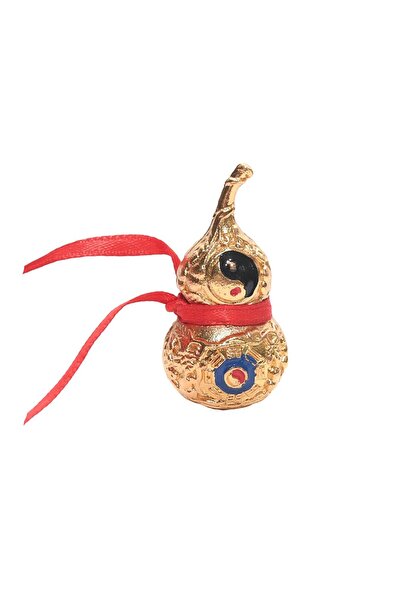 Feng Shui Wu Lou din metal auriu cu Yin si Yang