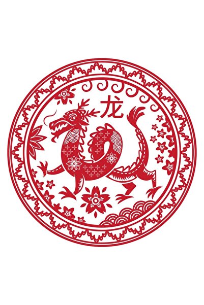 Feng Shui Abtibild sticker cu zodia Dragon - mare