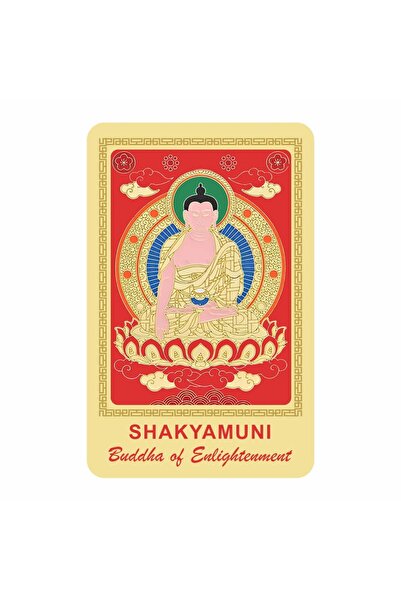 Feng Shui Card for happiness and luck, against obstacles, with Shakyamuni Buddha