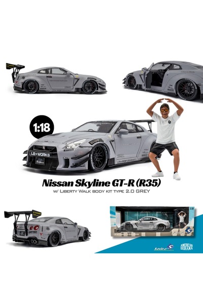 Solido Macheta auto Nissan GT-R (R35) w/ Liberty Walk Body Kit + Figurina 1:18