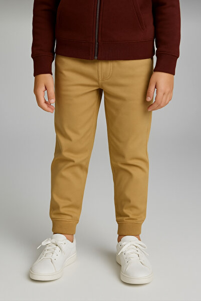 Trendy Mall Unisex Children's Combed Cotton Elastic Leg Ribbed School Tracksuit Bottom