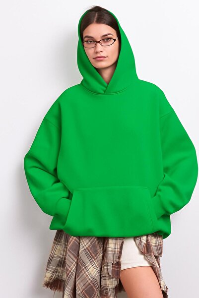 DM DOLCE MORE سترة رياضية بقلنسوة مطبوعة من القطن الممشط بثلاث خيوط للجنسين