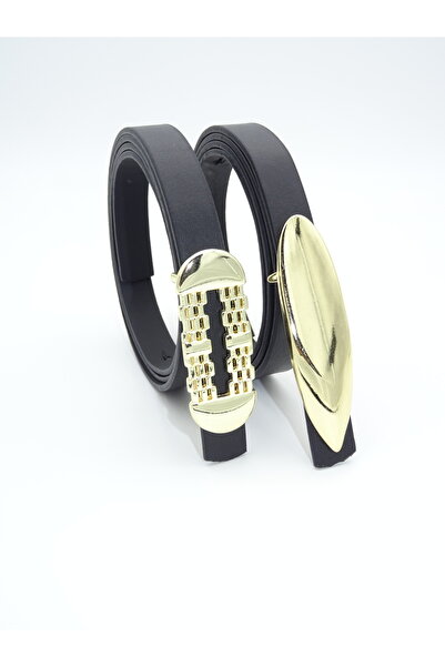 Versla Pimli Tokalı Şık 2'li Kadın Kemeri & Pantolon & Elbise & Ceket & Gömle...