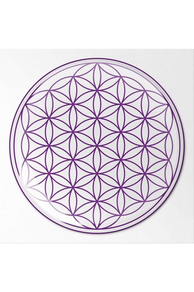 Feng Shui 3D Flower of Life Sticker, Purple Symbol of Life