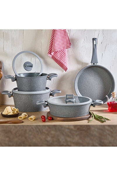 gülsan Gonca 7 Parça Granit Tencere Seti