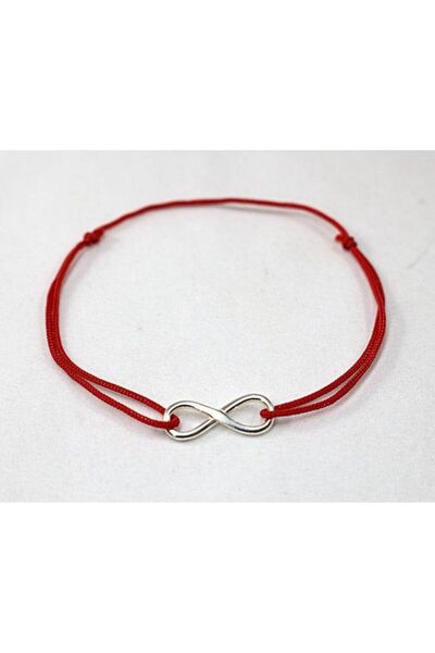 Feng Shui Bratara cu cifra opt din metal pe snur rosu