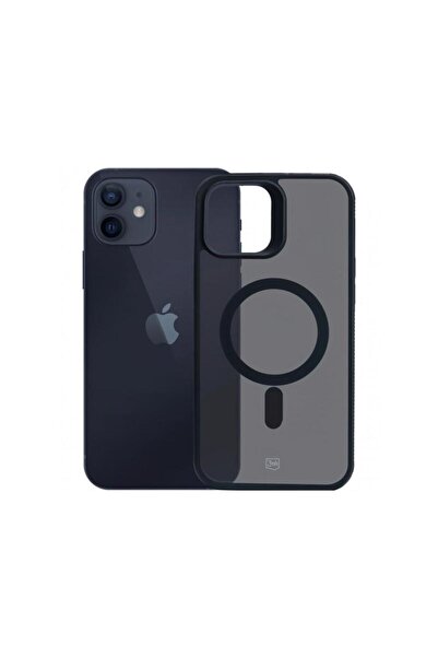 3MK Husa MagSafe pentru Apple iPhone 12 / 12 Pro Smoke MagCase Neagra