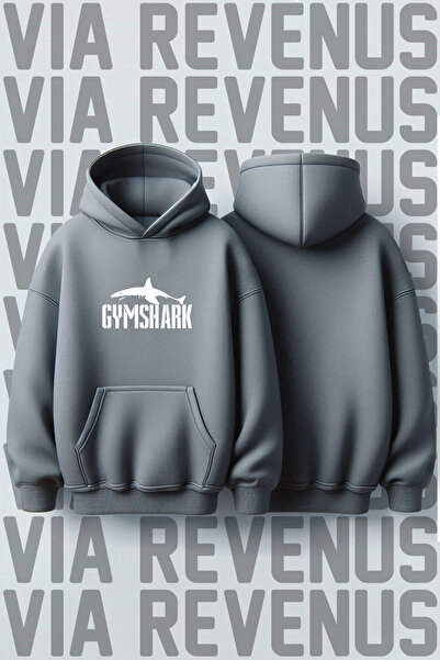 Vordevia Hanorac cu glugă cu imprimeu Gym, cu 3 fire, cu croială largă