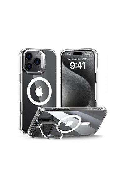 Tech-Protect Husa MagSafe pentru Apple iPhone 16 Pro Max Magstand Transparenta