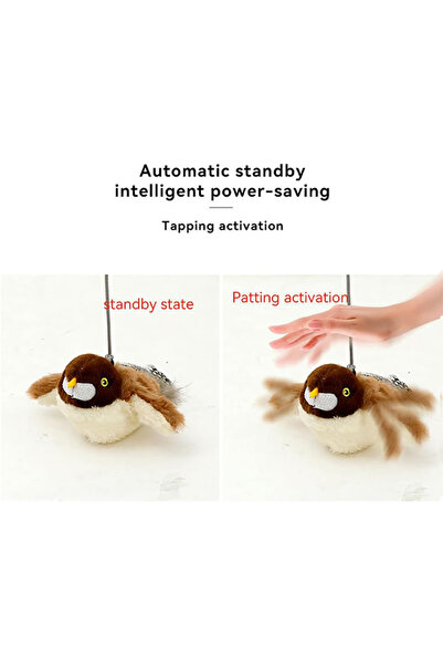 Sellix Cat Toy Touch Activated Flapping Wings Realistic Bird Sounds Rechargeable