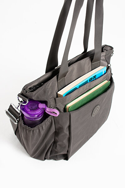 Sanmorris 4017 Women's Large Size Compartmentalized Waterproof Parachute Fabric Crossbody and Shoulder Strap Bag