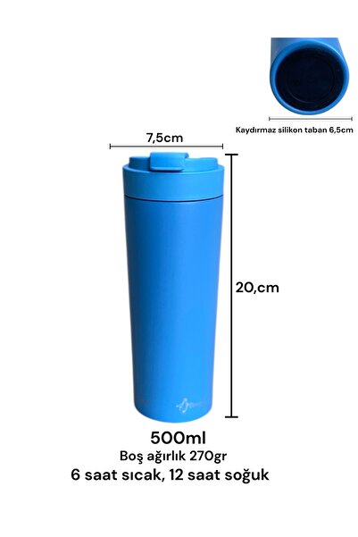 Penguen Spor kamp seyhat ofis el termosu sızdırmaz çelik çanta araç içi mug bardak termos 500ml