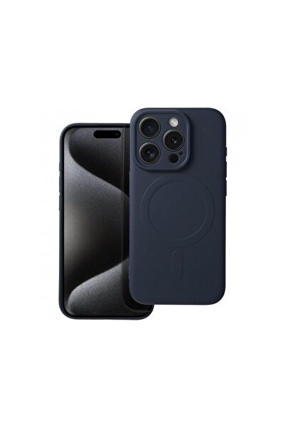 OEM Husa MagSafe pentru Apple iPhone 15 Pro Max Silicone Mag Bleumarin