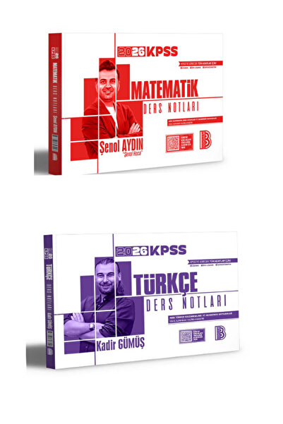 Benim Hocam Yayınları 2026 KPSS Matematik ve Türkçe Ders Notları 2 Kitap