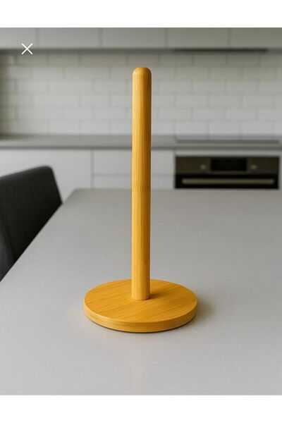 MEYA PİNE Wooden Paper Towel Holder, Roll Towel Holder